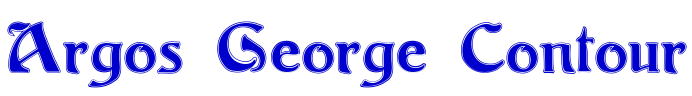 Argos George Contour fonte